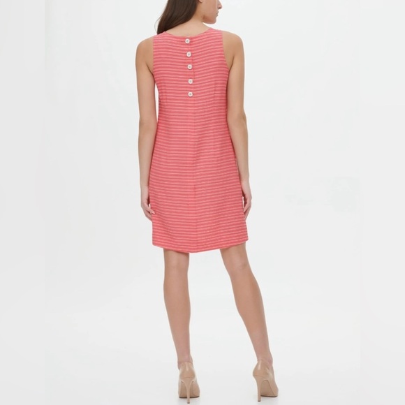 Tommy Hilfiger Striped Sleeveless Crew Neck Short Shift Dress Size 10 - Picture 2 of 12